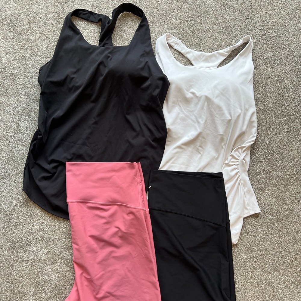 Set of Old Navy Maternity Bike Shorts and Tank Tops
